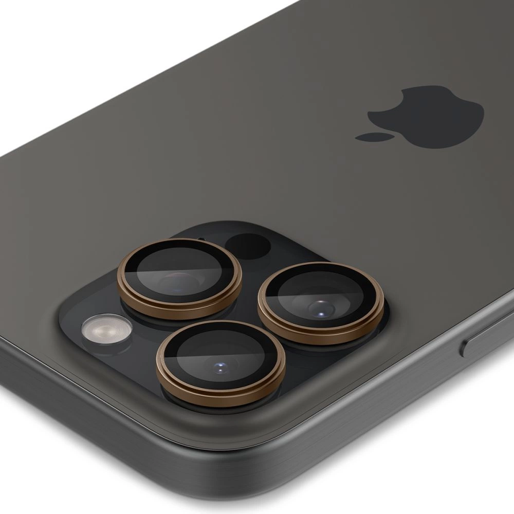 Spigen Optik Pro GLAS.TR ”EZ FIT” Camera Protector 2-PACK for iPhone 16 Pro / Pro Max - Browneng