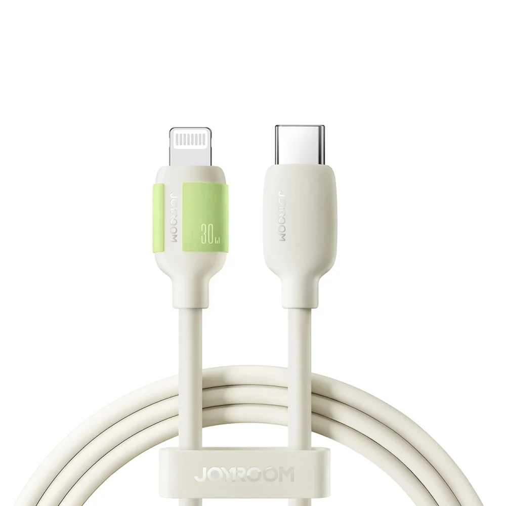 Joyroom S-A53 30W USB-C - Lightning Cable with Fluorescent Tip 1.2m - Beigeeng
