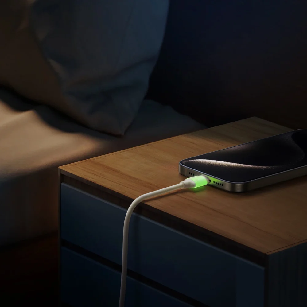 Joyroom S-A53 60W USB-C Cable - USB-C with fluorescent tip 2 m - beigeeng