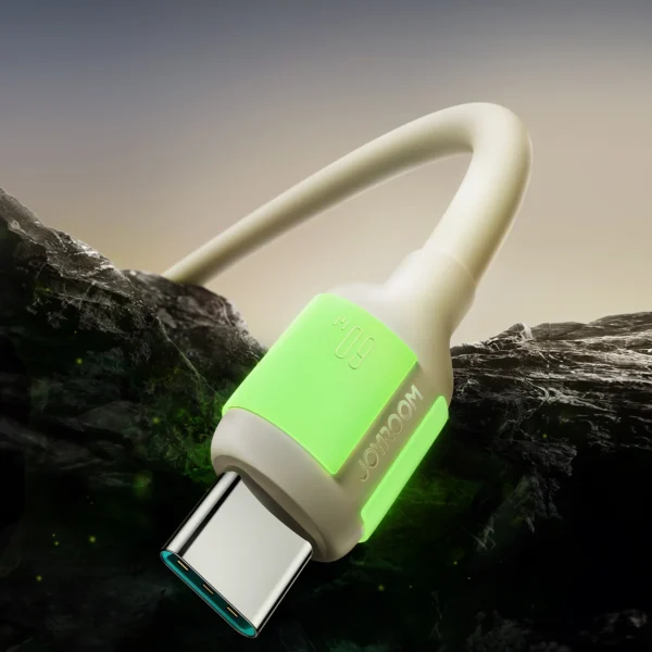 Joyroom S-A53 60W USB-C Cable - USB-C with fluorescent tip 2 m - beigeeng