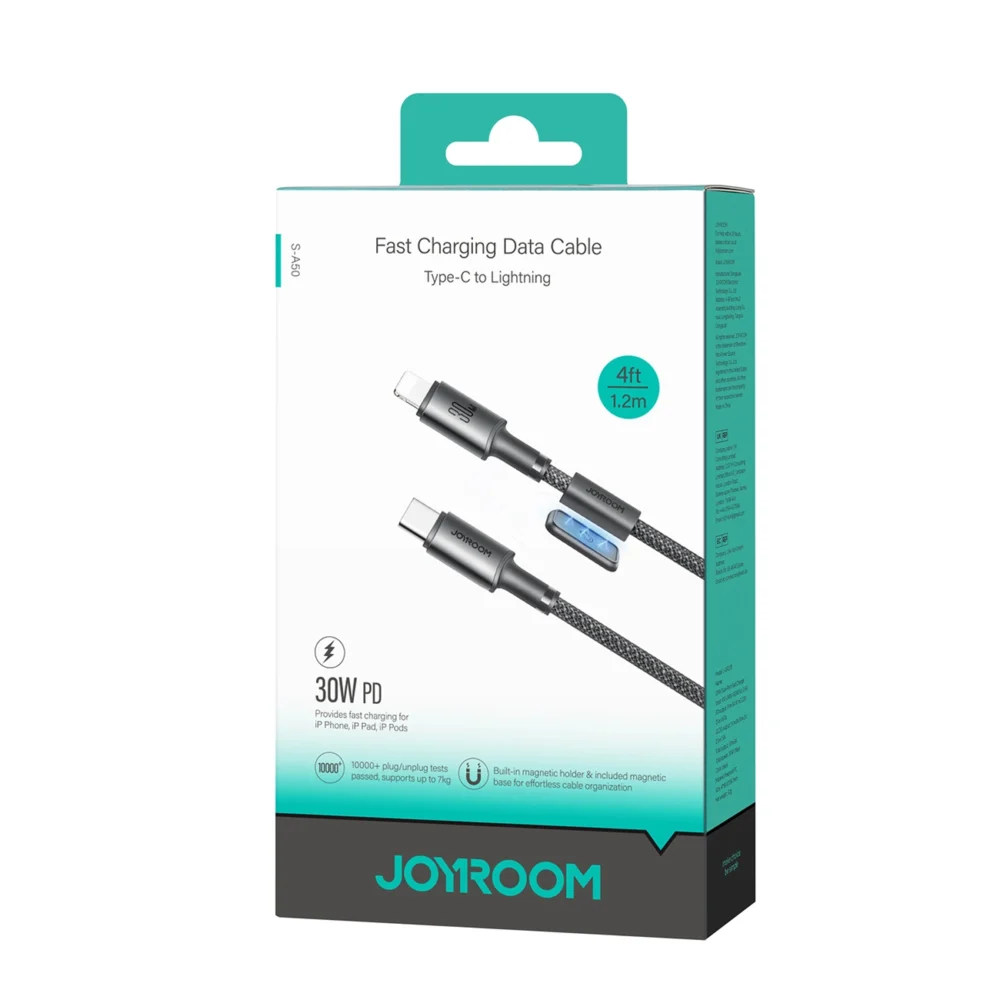 Joyroom S-A50 Unlimited Series 60W USB-C - Lightning Cable with Magnetic Organizer 1.2m - Grayeng