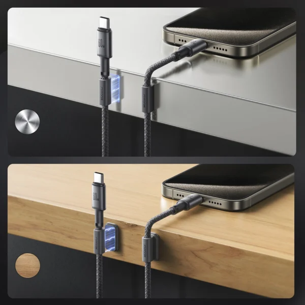 Joyroom S-A50 Unlimited Series 60W USB-C - USB-C Cable with Magnetic Organizer 1.2m - Grayeng