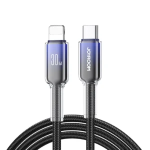 Joyroom S-A42 Crystal-Clear Series 30W USB-C - Lightning cable 1.2m - blackeng