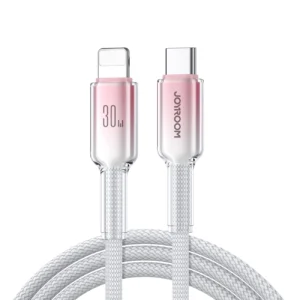 Joyroom S-A42 Crystal-Clear Series 30W USB-C - Lightning cable 1.2m - whiteeng