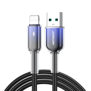 Joyroom S-A42 Crystal-Clear Series 3A USB-A - Lightning cable 1.2m - blackeng
