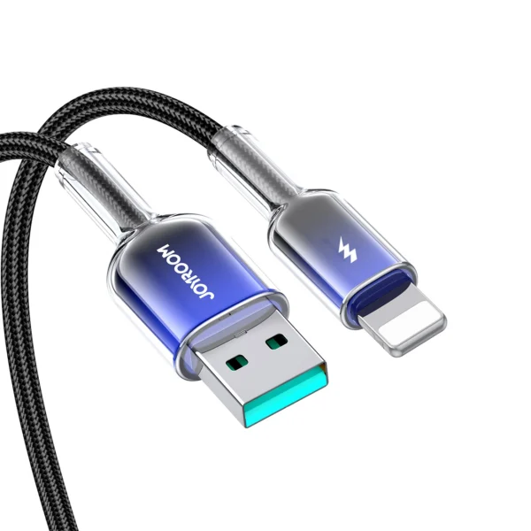 Joyroom S-A42 Crystal-Clear Series 3A USB-A - Lightning cable 1.2m - blackeng