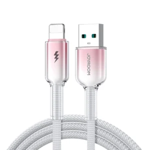Joyroom S-A42 Crystal-Clear Series 3A USB-A - Lightning cable 1.2m - whiteeng