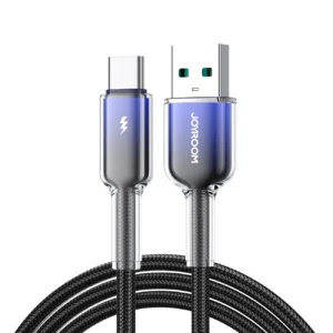 Joyroom S-A42 Crystal-Clear Series 3A USB-A - USB-C cable 1.2m - blackeng