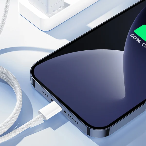 Joyroom S-A45 Ben Series 30W Cable (USB-C - Lightning) Braided 1m - Whiteeng