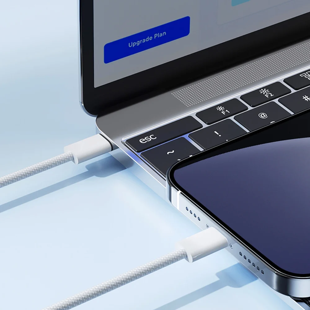 Joyroom S-A45 Ben Series 30W Cable (USB-C - Lightning) Braided 1m - Whiteeng
