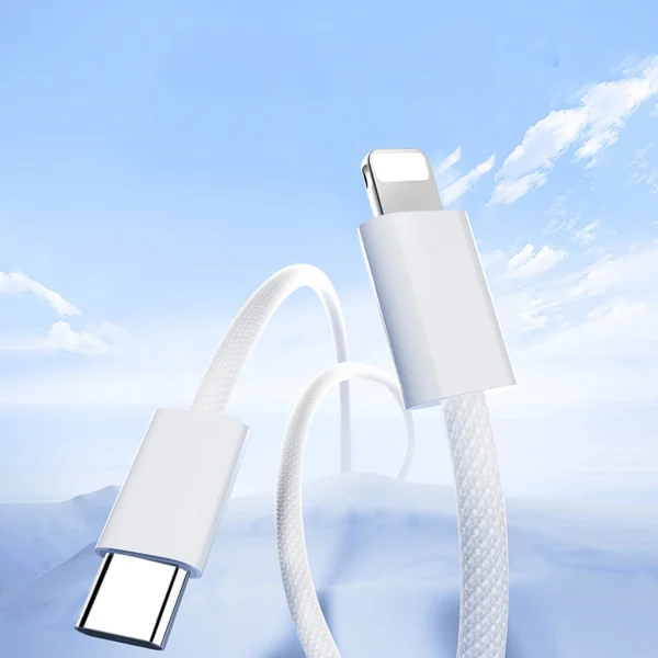 Joyroom S-A45 Ben Series 30W Cable (USB-C - Lightning) Braided 1m - Whiteeng