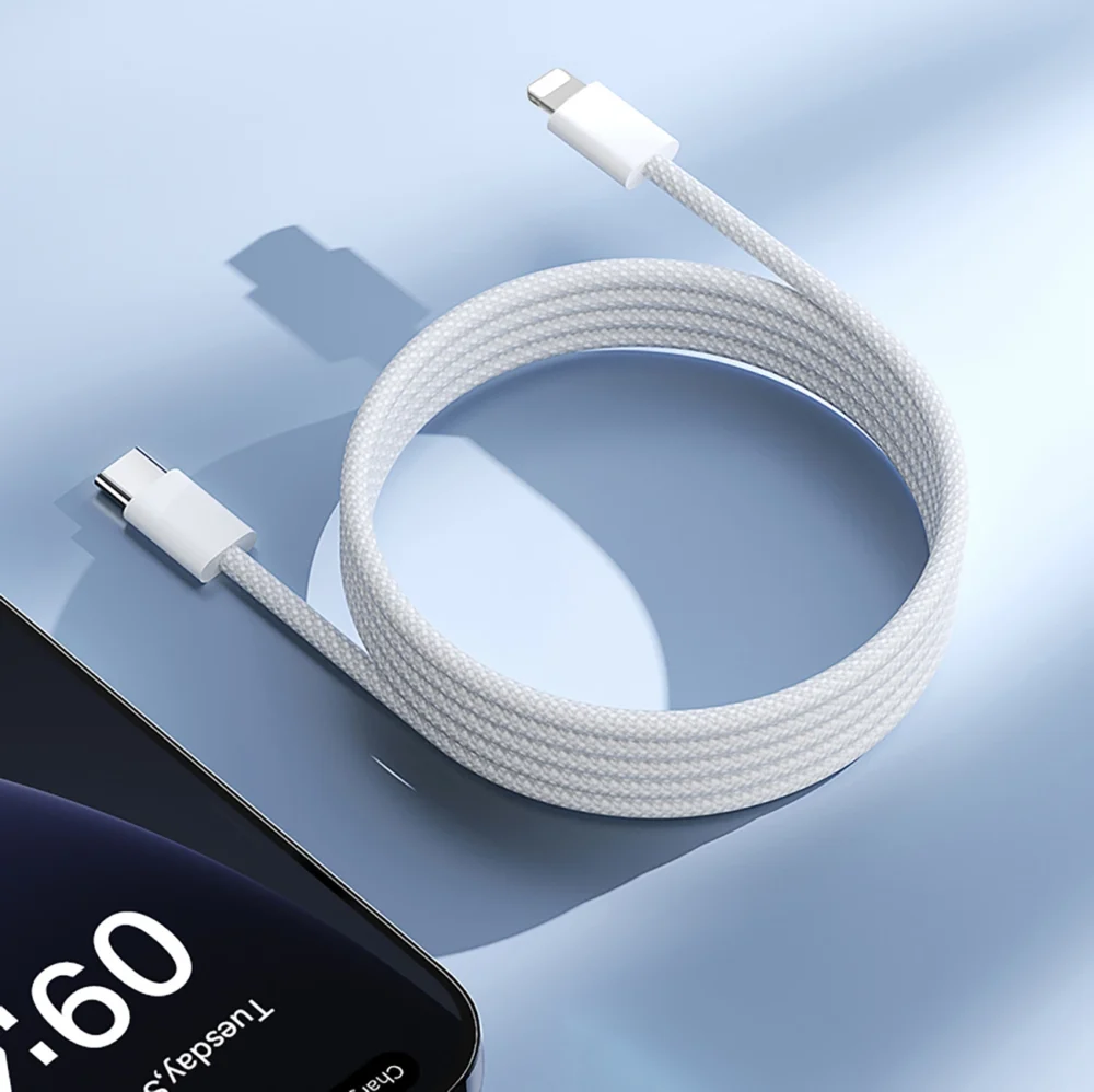Joyroom S-A45 Ben Series 30W Cable (USB-C - Lightning) Braided 1m - Whiteeng