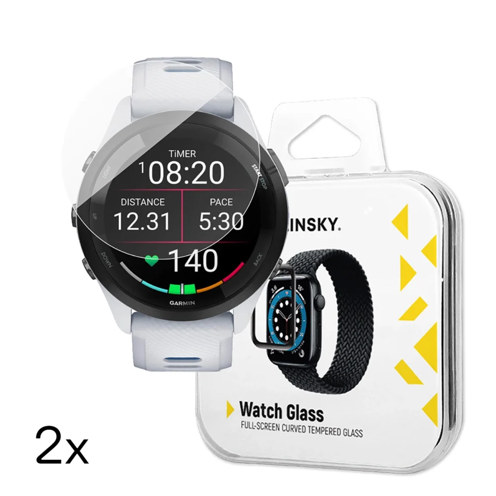Wozinsky Full Glue Tempered Glass for Garmin Forerunner 265S 46mm (2 pcs.)eng