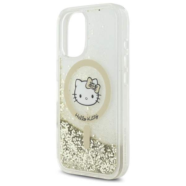 Hello Kitty Liquid Glitter Fever MagSafe iPhone 16 Case - Goldeng
