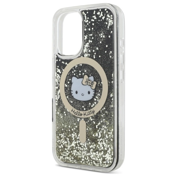 Hello Kitty Liquid Glitter Fever MagSafe iPhone 16 Case - Goldeng