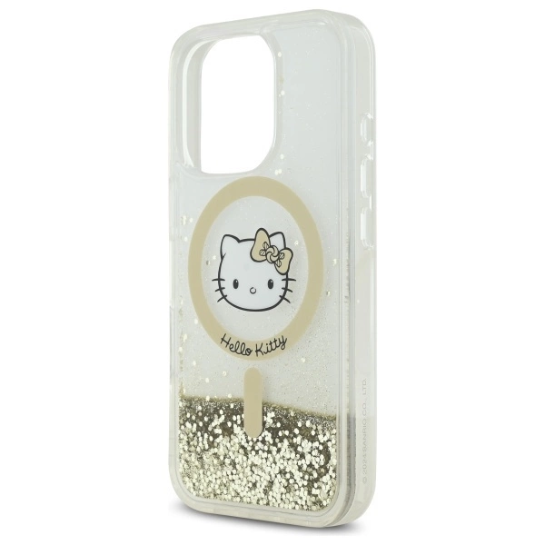Hello Kitty Liquid Glitter Fever MagSafe Case for iPhone 16 Pro Max - Goldeng