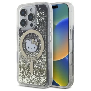 Hello Kitty Liquid Glitter Fever MagSafe Case for iPhone 16 Pro Max - Goldeng