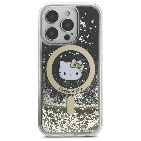 Hello Kitty Liquid Glitter Fever MagSafe Case for iPhone 16 Pro Max - Goldeng