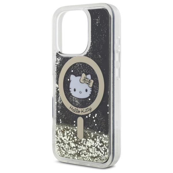 Hello Kitty Liquid Glitter Fever MagSafe Case for iPhone 16 Pro Max - Goldeng
