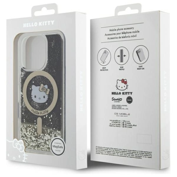 Hello Kitty Liquid Glitter Fever MagSafe Case for iPhone 16 Pro Max - Goldeng