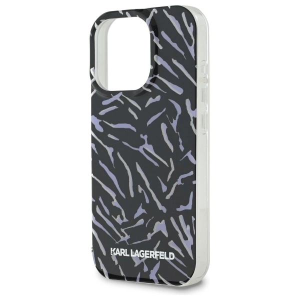 Karl Lagerfeld Zebra With Cord iPhone 16 Pro Case - Purpleeng