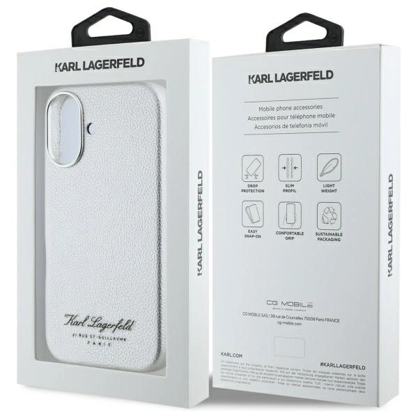 Karl Lagerfeld hotel RSG iPhone 16 case - grayeng