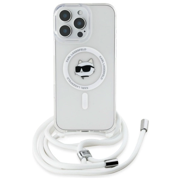 Karl Lagerfeld IML Choupette Head & Cord Magsafe iPhone 16 Pro Case - Cleareng