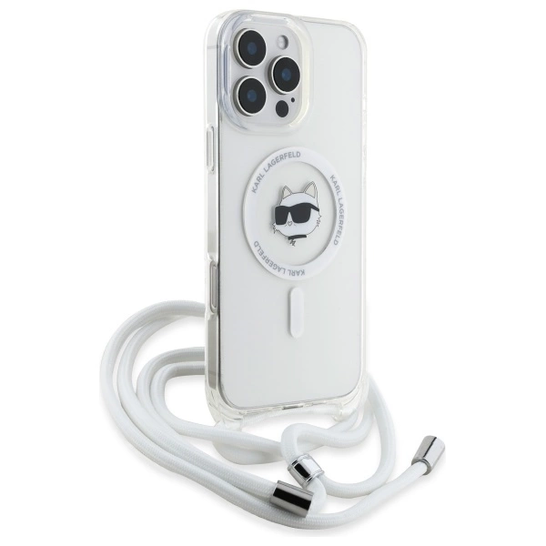 Karl Lagerfeld IML Choupette Head & Cord Magsafe Case for iPhone 16 Pro Max - Cleareng