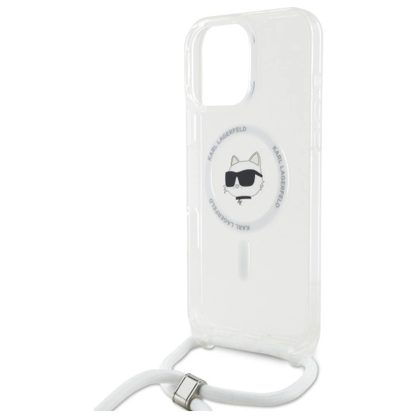Karl Lagerfeld IML Choupette Head & Cord Magsafe Case for iPhone 16 Pro Max - Cleareng