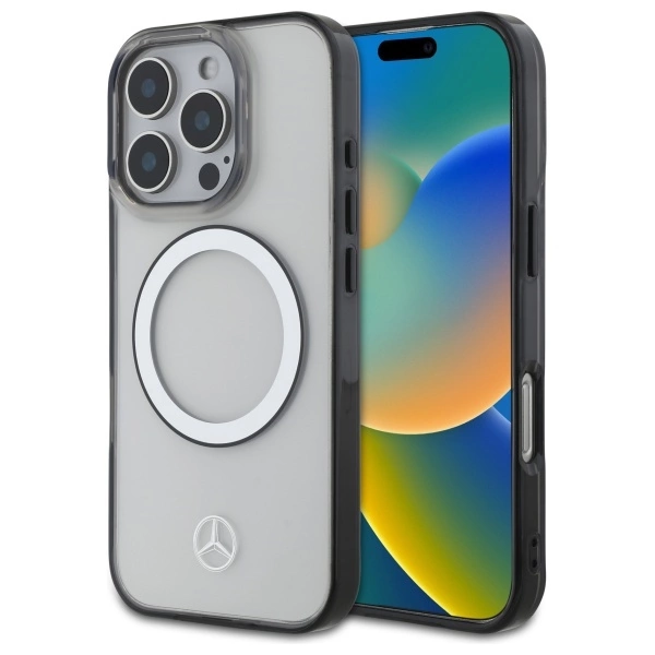 Mercedes Printed Logo MagSafe Case for iPhone 16 Pro Max - Cleareng