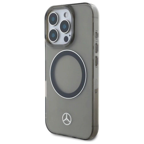Mercedes Silver Ring MagSafe iPhone 16 Pro Max Case - Blackeng