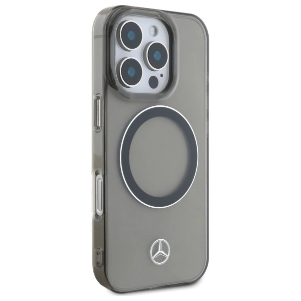 Mercedes Silver Ring MagSafe iPhone 16 Pro Max Case - Blackeng