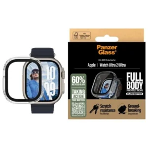 PanzerGlass Snappie Full Body Tempered Glass for Apple Watch Ultra 2 - Cleareng