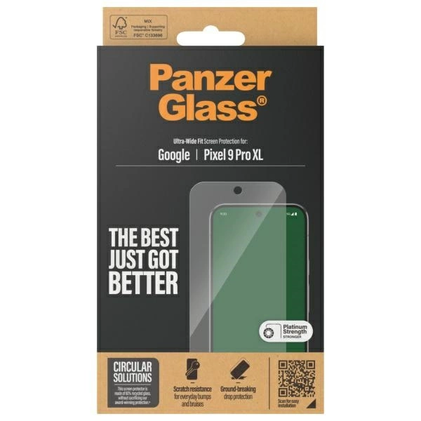 182079_4 PanzerGlass Ultra-Wide Fit Screen Protection Tempered Glass for Google Pixel 9 Pro XL - Cleareng