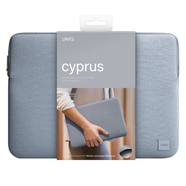 Uniq neoprene laptop sleeve 14" Cyprus Water-Resistant case - blueeng