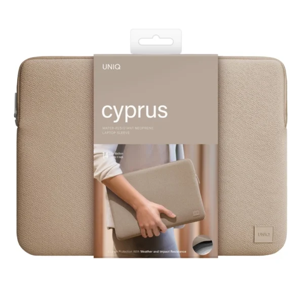 Uniq neoprene laptop Sleeve 14" Cyprus Water-Resistant - browneng