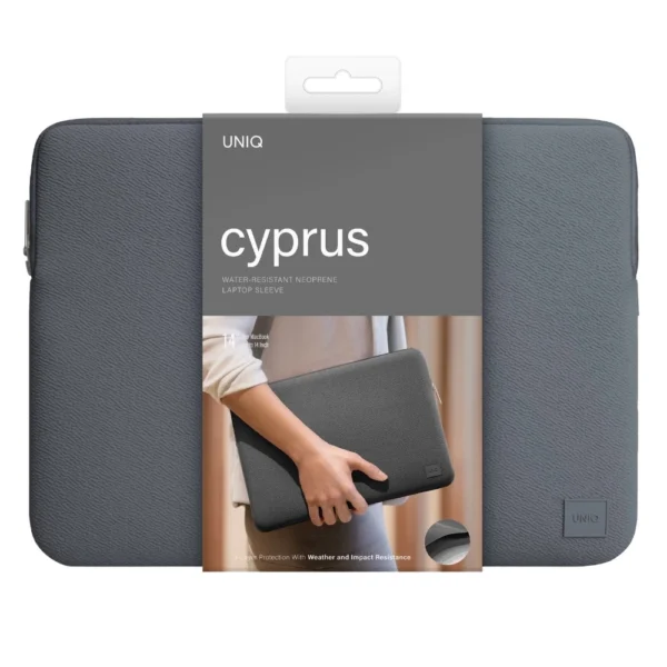 Uniq neoprene laptop Sleeve 14" Cyprus Water-Resistant - grayeng