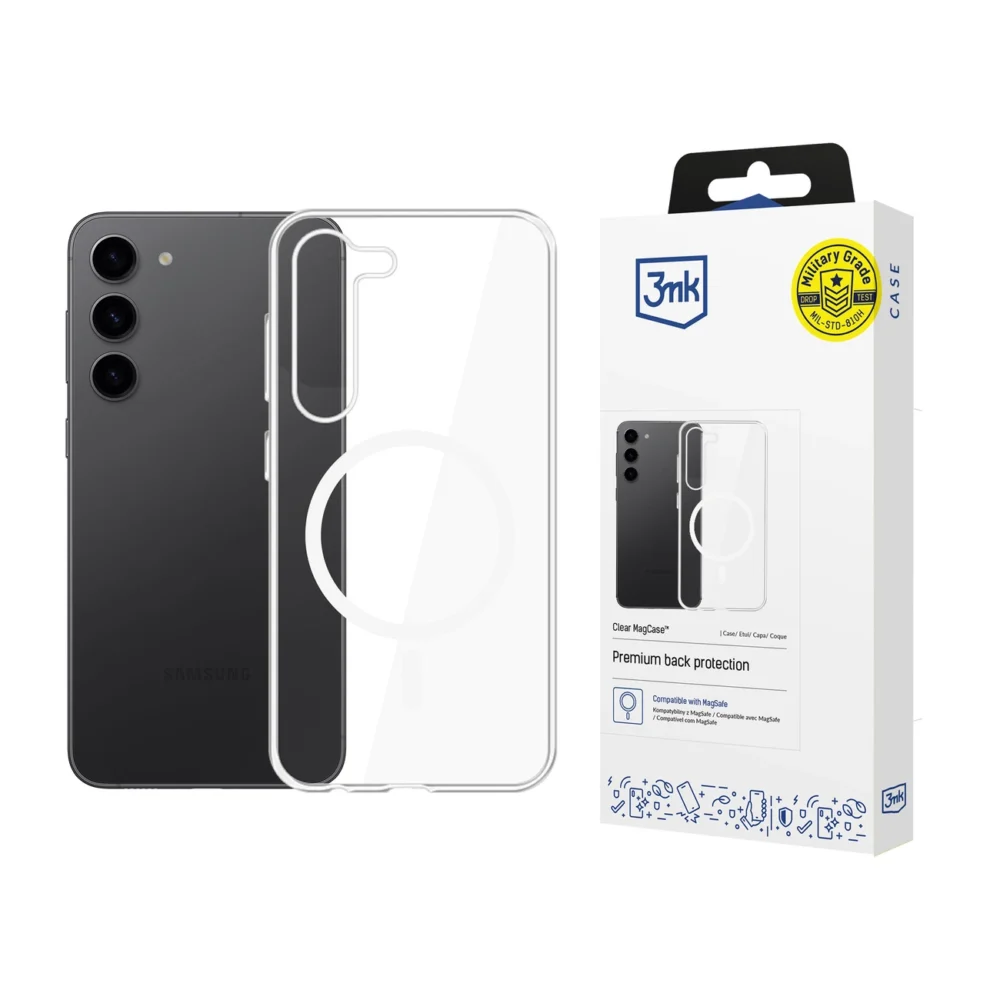 3mk Clear MagCase for Samsung Galaxy S23 5G - transparenteng