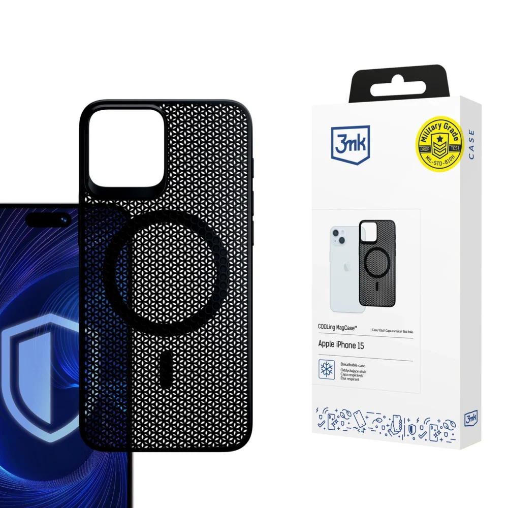3mk COOLing MagCase for Apple iPhone 15 - blackeng