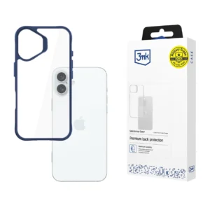 3mk Satin Armor Case+ Blue for Apple iPhone 16 Plus - transparenteng