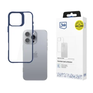 3mk Satin Armor Case+ Blue for Apple iPhone 16 Pro Max - Transparenteng
