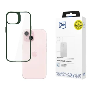 3mk Satin Armor Case+ Green for Apple iPhone 15 - transparenteng