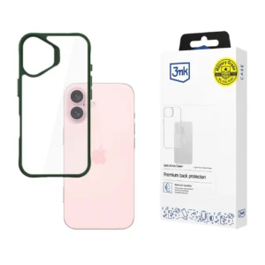 3mk Satin Armor Case+ Green for Apple iPhone 16 - transparenteng