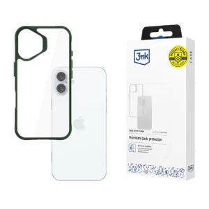 3mk Satin Armor Case+ Green for Apple iPhone 16 Plus - transparenteng