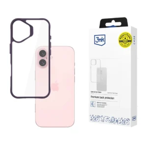 3mk Satin Armor Case+ Purple for Apple iPhone 16 - transparenteng