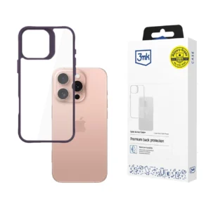 3mk Satin Armor Case+ Purple for Apple iPhone 16 Pro - Transparenteng