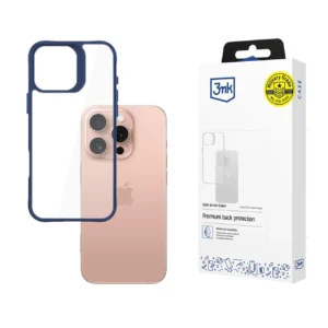 3mk Satin Armor Case+ Blue for Apple iPhone 16 Pro - transparenteng