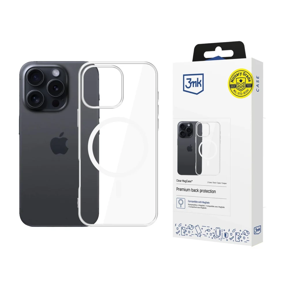 3mk Clear MagCase Case for Apple iPhone 16 Pro Max - Transparenteng
