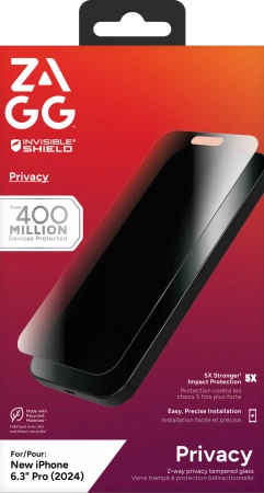 ZAGG InvisibleShield Glass Elite Privacy for iPhone 16 Proeng