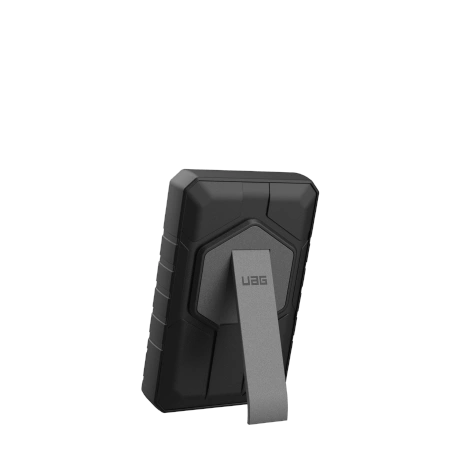 182487_2 UAG Rugged 10K Powerbank - 10000 mAh with stand, 10W wireless charging, MagSafe compatible, cable included - blackeng